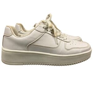 No Boundaries Womens White Platform Sneakers Memory Foam WMNB40AC007 Size 7.5